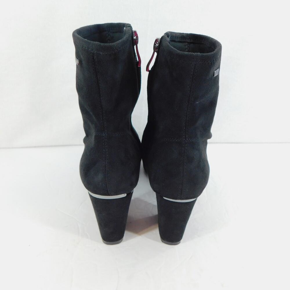 DNKY Black Women's Cavale Heeled Square Toe Bootie Size 6.5 - New Boots - Picture 6 of 7
